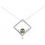 Autre Marque Collana in oro bianco 18K con perla nera e diamante Nero