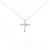 Autre Marque Collana con Croce di Diamanti Pt850 Argento