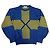Christian Dior Wollstricktop Blau Gelb - Ansicht 5