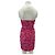 Autre Marque Trägerloses Kleid mit Print Pink - Ansicht 2