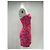 Autre Marque Trägerloses Kleid mit Print Pink - Ansicht 3