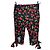 Autre Marque Caprihose mit Kirschmuster Schwarz