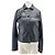The Kooples Schwarze Lederjacke mit Fransen