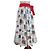 Falda Maxi con Estampado Floral 120% LINO con Cinturón Rojo Rosa Blanco Roja Verde Amarillo