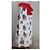 Falda Maxi con Estampado Floral 120% LINO con Cinturón Rojo Rosa Blanco Roja Verde Amarillo - vista 2