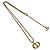 Collana a catena placcata oro con motivo logo Christian Dior CD