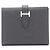 Cartera compacta de dos pliegues Hermès Bearn Negro