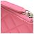 Pochette Chanel en agneau matelassé CC rose - vue 9