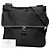 Bolso bandolera Prada Black Saffiano Trimmed Tessuto Zip Top Negro - vista 7