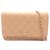 Borsa a tracolla Chanel Matelassé in pelle beige
