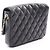 Borsa a tracolla Chanel Matelassé in pelle di agnello nera Nero - vista 2