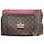 Bolso de hombro LOUIS VUITTON Olympe en lona Monogram y cuero Aurore Berry Francia Castaño Roja - vista 16