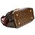 Bolso de hombro LOUIS VUITTON Olympe en lona Monogram y cuero Aurore Berry Francia Castaño Roja - vista 9