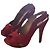 Tosca Blu Sandali rossi in camoscio con plateau Rosso