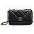 Chanel 19 Bolsa de Couro Navy Gold Silver HDW 26 cm Bolsa de Ombro e Mão Azul marinho