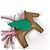 Hermès Portachiavi Cavallo Hermes Cheval Rodeo Pegasus PM Rosa Beige Verde - Ansicht 8