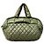 Borsa Boston Chanel in nylon verde - vista 2