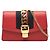 Mini borsa a tracolla con catena Gucci Sylvie Rosso Multicolore