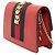 Mini borsa a tracolla con catena Gucci Sylvie Rosso Multicolore - vista 2