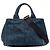 Borsa Prada Canapa in denim blu