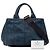 Borsa Prada Canapa in denim blu - vista 6
