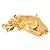 Spilla Chanel Beret con motivo nastro in placcato oro D'oro - vista 2