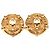 Timeless Orecchini tondi Chanel Vintage Coco Mark D'oro - vista 2