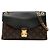 Borsa a Spalla Louis Vuitton Monogram Pallas Chain Marrone Nero