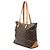 Borsa a tracolla Louis Vuitton Monogram Cabas Mezzo Marrone - vista 2