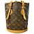 Louis Vuitton Petite Bucket Schultertasche Monogramm