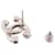 NUOVI ORECCHINI CHANEL LOGO CC & STRASS METAL NEW SILVER Argento - vista 5