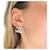 NUOVI ORECCHINI CHANEL LOGO CC & STRASS METAL NEW SILVER Argento - vista 9