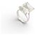 H Stern ANILLO STERN COCKTAIL T56 ORO BIANCO 18K PRASIOLITE 13.8 CT WHITE GOLD RING Argento