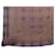 VINTAGE CHALE YVES SAINT LAURENT GRAND CARRE 130CM CACHEMIRE ET SOIE SHAWL Marron  - vue 5