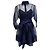 Vestido camisa mini com cinto em organza azul marinho em poliéster Maje - vista 2