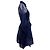 Vestido camisa mini com cinto em organza azul marinho em poliéster Maje - vista 5