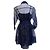 Vestido camisa mini com cinto em organza azul marinho em poliéster Maje - vista 6