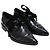 Scarpe Derby Lanvin a punta con lacci in pelle vernice nera - vista 4