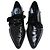Scarpe Derby Lanvin a punta con lacci in pelle vernice nera - vista 5