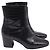 Botines de cuero negro Givenchy con estampado de cocodrilo