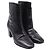 Botines de cuero negro Givenchy con estampado de cocodrilo - vista 3