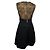 Valentino Garavani Mini abito in pizzo Valentino in seta beige e nero - vista 4