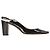 Décolleté slingback a punta a mandorla Manolo Blahnik in vernice nera Nero