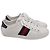 Sneakers Ace Web in pelle bianca Gucci Bianco Crudo