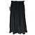 Falda midi Alexander McQueen en algodón negro con acabado de bordes deshilachados