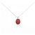 Autre Marque Collana in platino, corallo e diamante Rosso