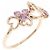 Autre Marque Samantha Tiara K10 Roségold Saphir Ring Pink