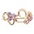 Autre Marque Samantha Tiara K10 Roségold Saphir Ring Pink - Ansicht 2