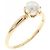 Autre Marque 4℃ Akoya Perlenring in Au750 Golden