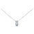 Autre Marque Collana in oro bianco Au750 e topazio blu